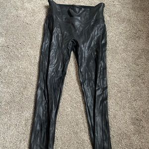 Black Spanx Faux Leather Legging Size M